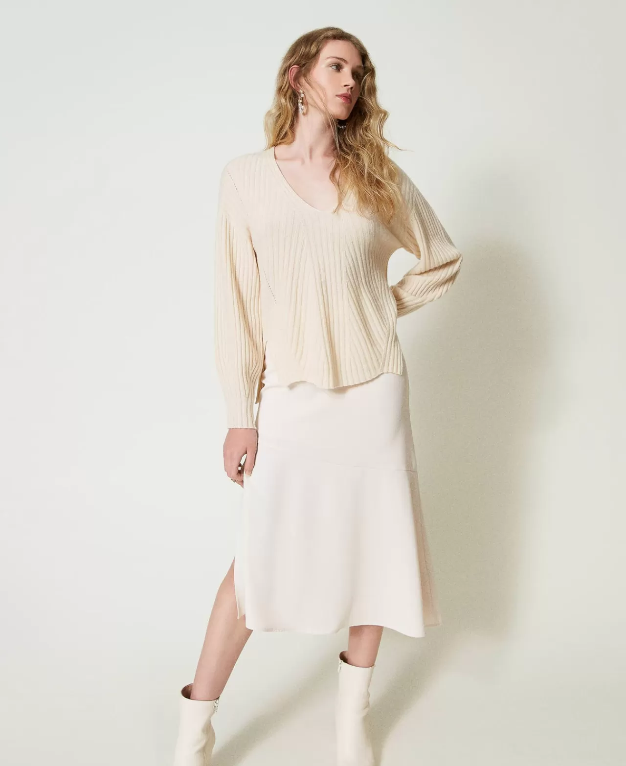 TWINSET Milano Midirock Mit „Oval T“-Kettchen