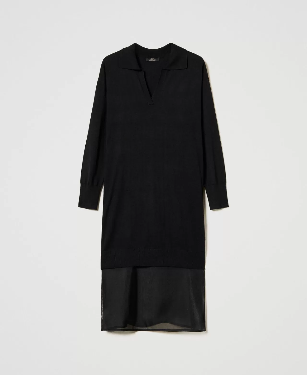 TWINSET Milano Midi-Strickkleid Mit Unterkleid