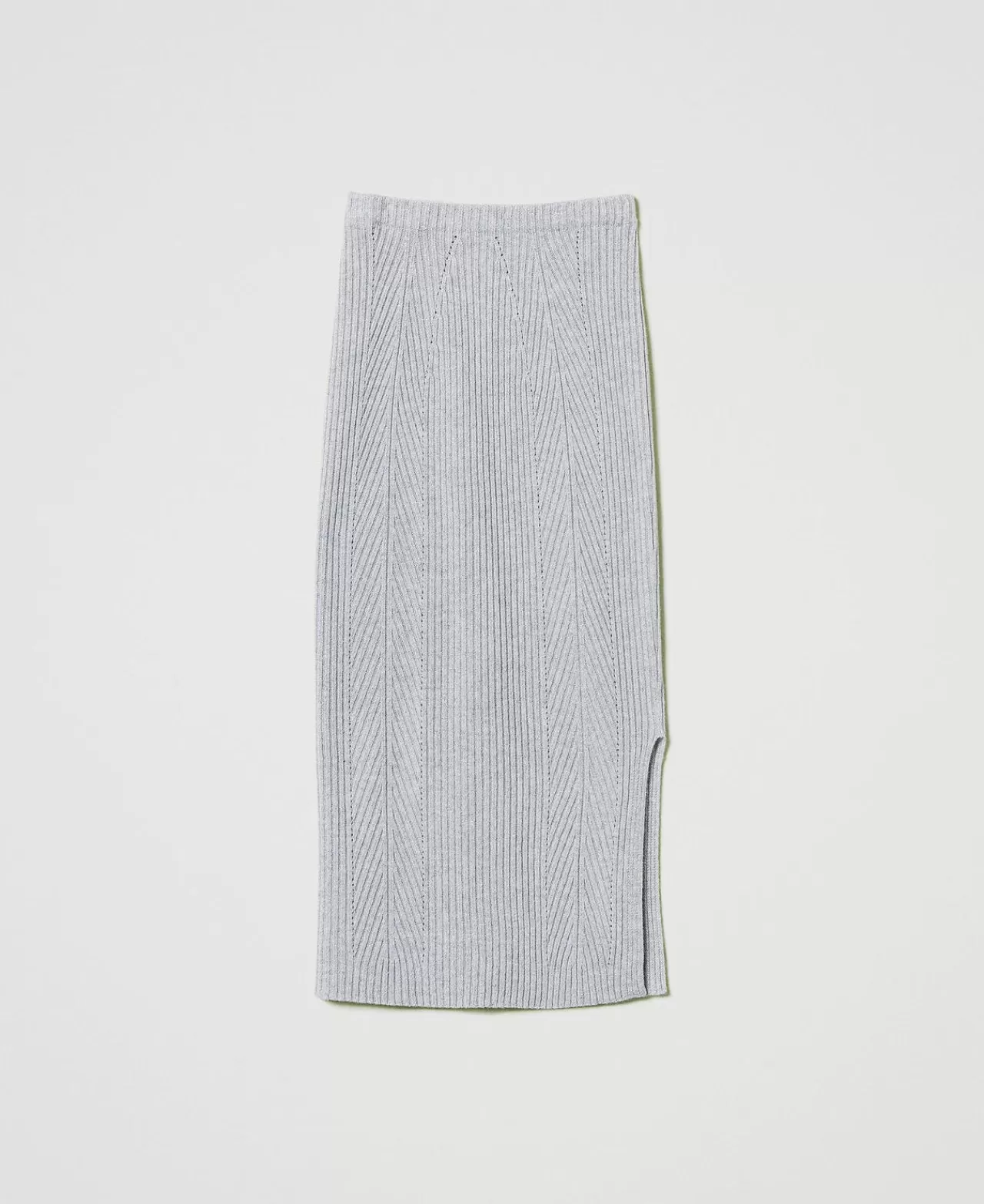 TWINSET Milano Midi-Strickrock Aus Wolle-Lurex-Mischung