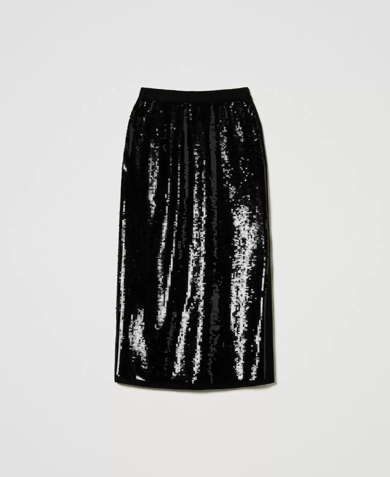 TWINSET Milano Midi-Strickrock Mit Alloverpailletten