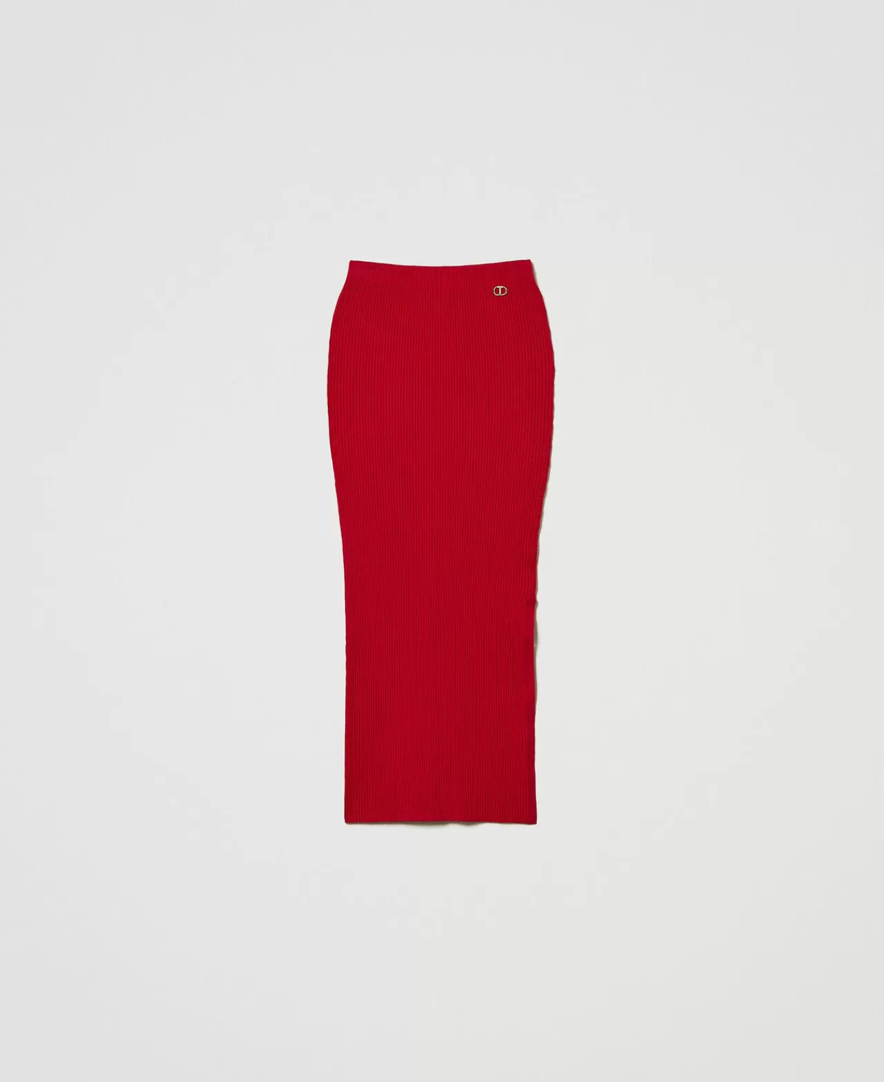 TWINSET Milano Midi-Strickrock Mit Rippenmuster