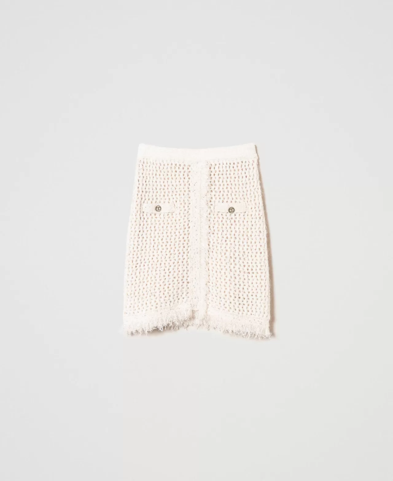 TWINSET Milano Mini-Netzrock Aus Jacquard-Strick