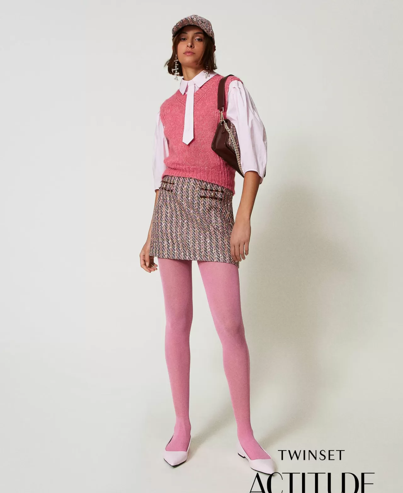 TWINSET Milano Minirock Aus Bouclé- Und Lurexgarn