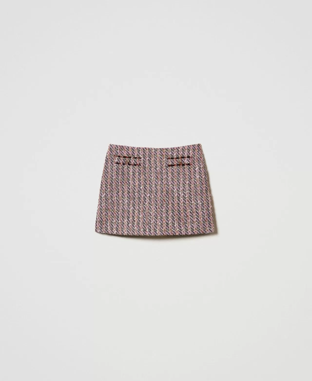 TWINSET Milano Minirock Aus Bouclé- Und Lurexgarn