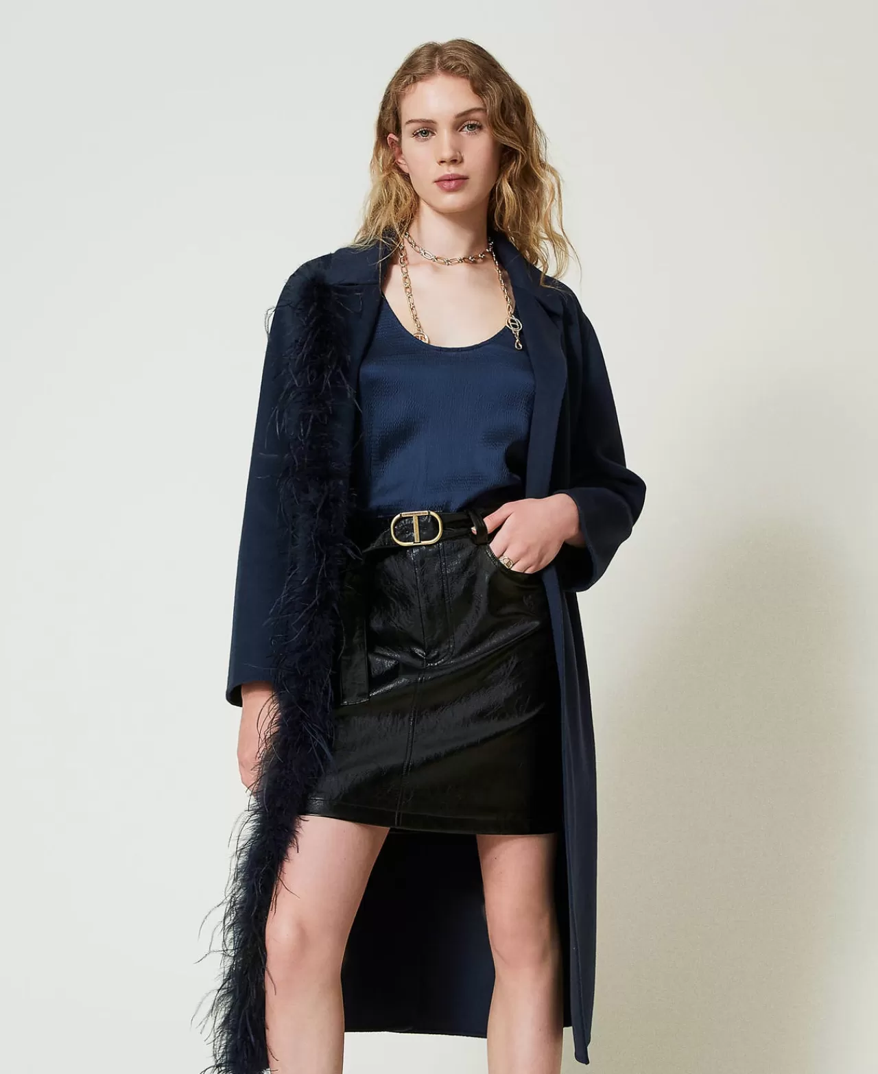 TWINSET Milano Minirock Aus Lederimitat Mit Gürtel