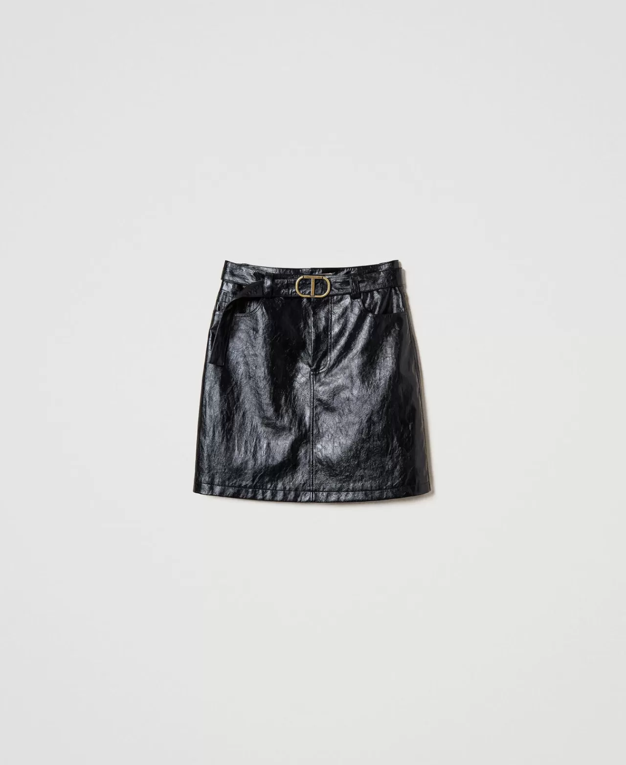TWINSET Milano Minirock Aus Lederimitat Mit Gürtel