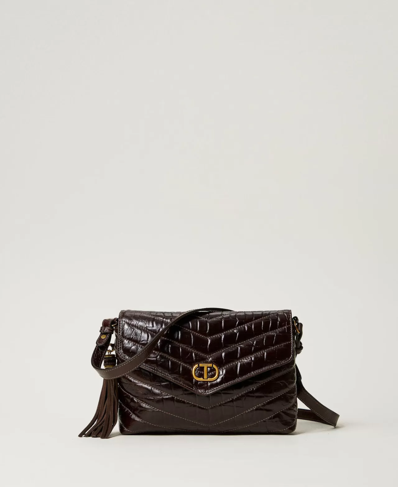 TWINSET Milano Mittelgroße Umhängetasche „Dreamy“ Aus Leder Mit Krokoprägung