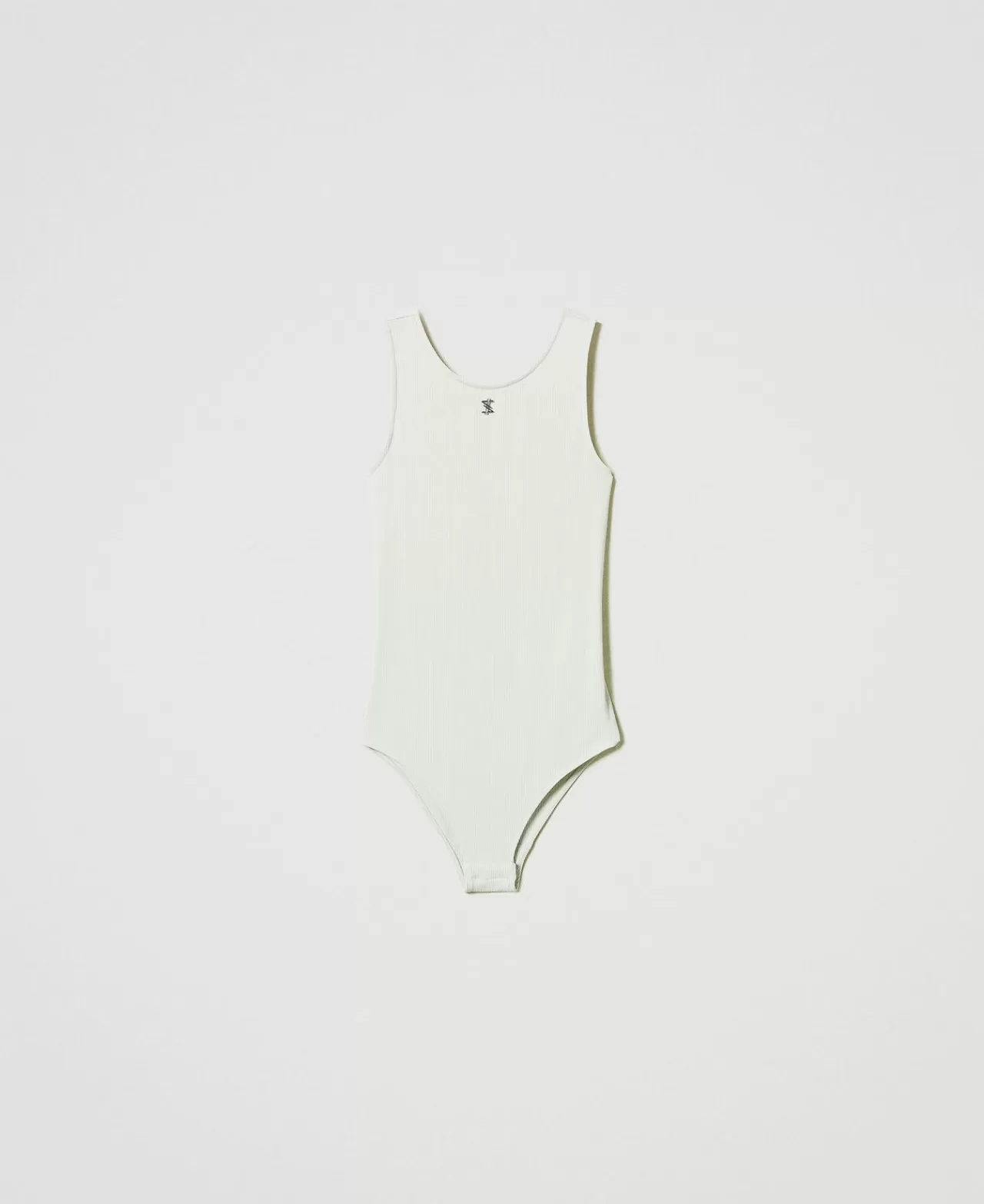 TWINSET Milano MYFO Body Mit Rippenmuster Und Logo