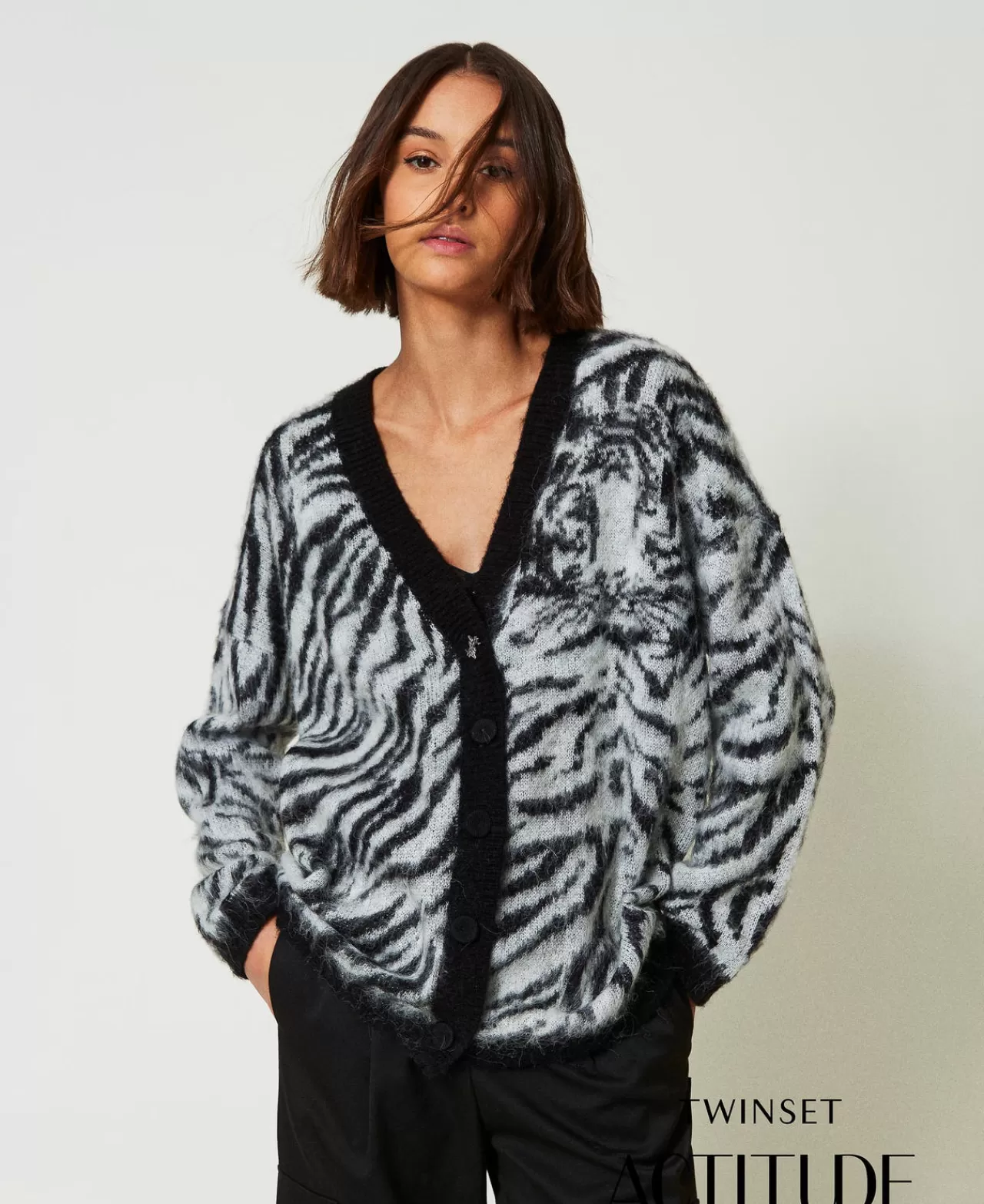 TWINSET Milano MYFO Cardigan Aus Animal-Jacquard