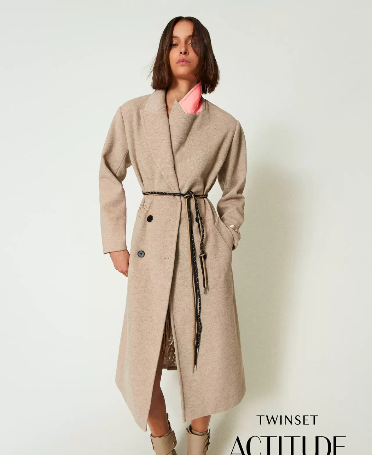 TWINSET Milano MYFO Mantel Aus Tuch In Diagonalbindung