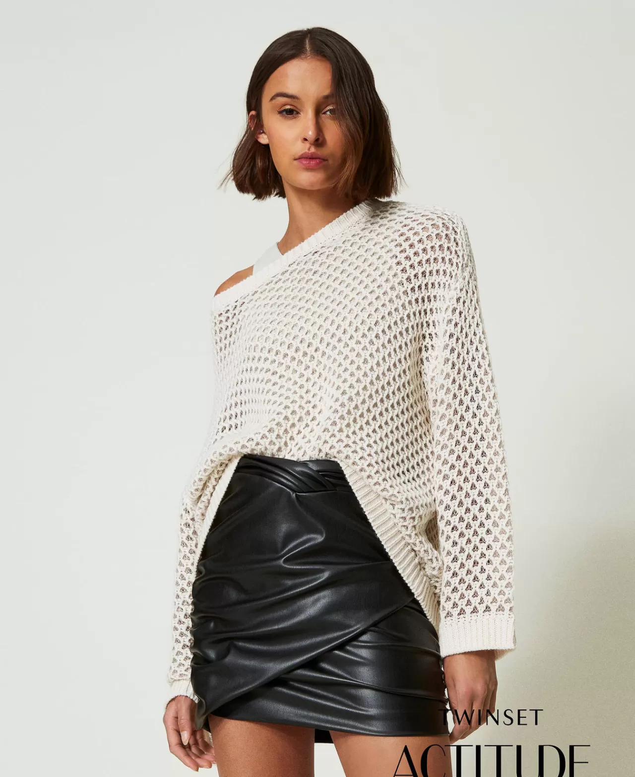 TWINSET Milano MYFO Minirock Mit Raffmotiv