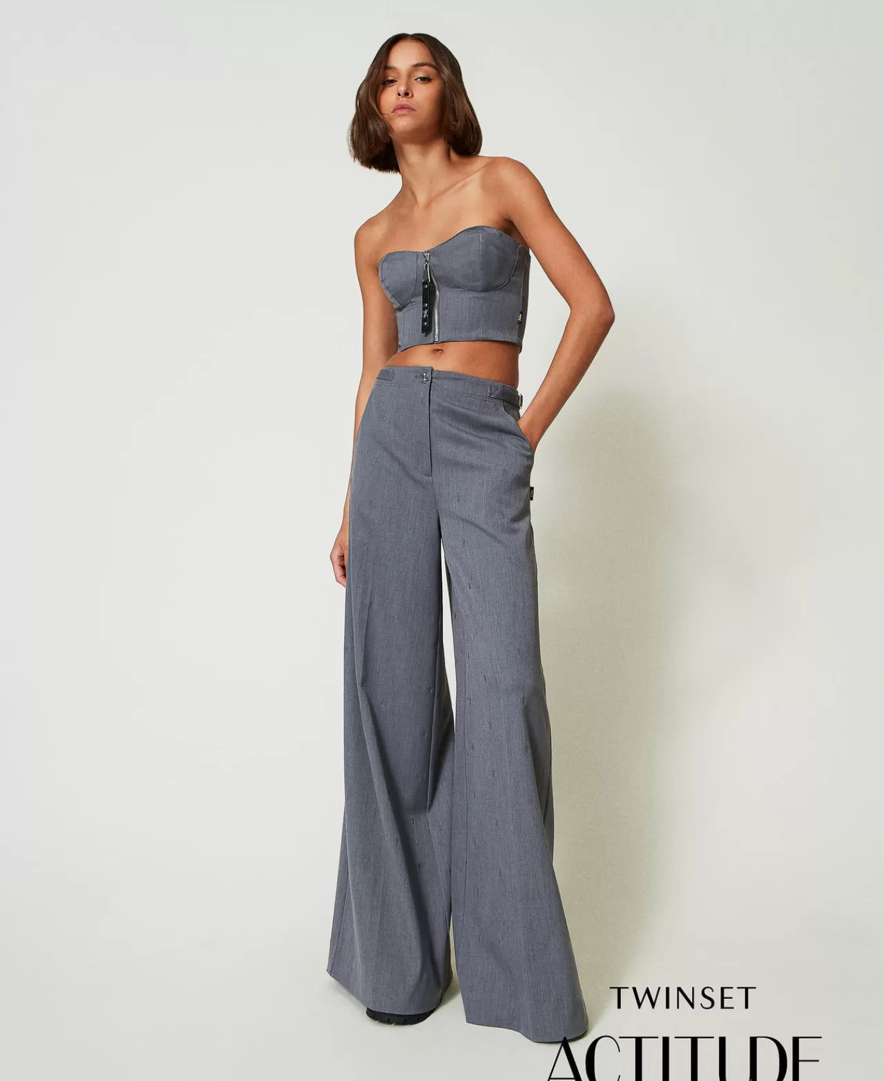 TWINSET Milano MYFO Palazzohose Mit Stickerei
