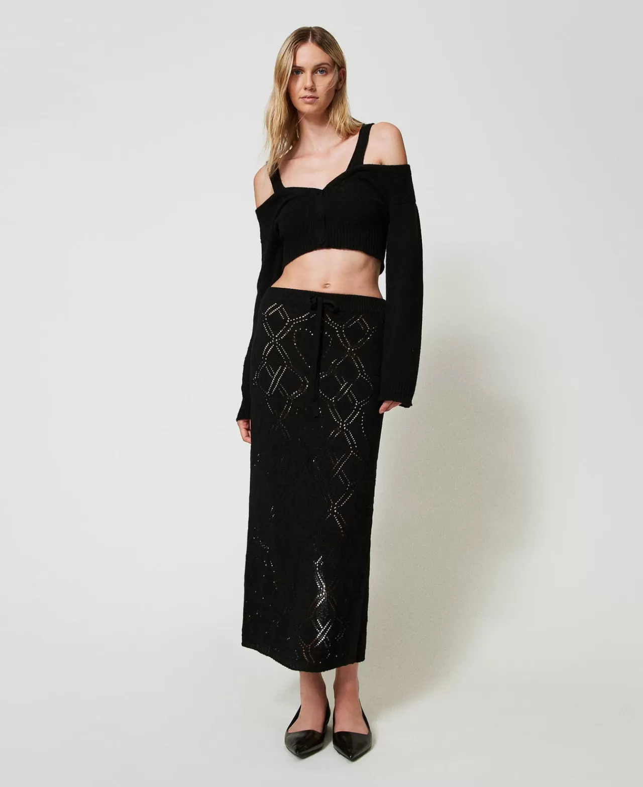 TWINSET Milano Nahtlose Maxirock Aus Treeblend-Garn