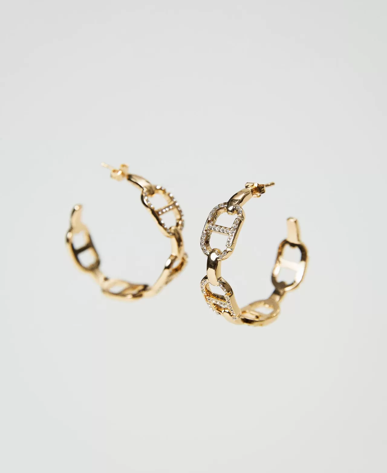TWINSET Milano Ohrringe Mit „Oval T“-Kettengliedern Und Strass