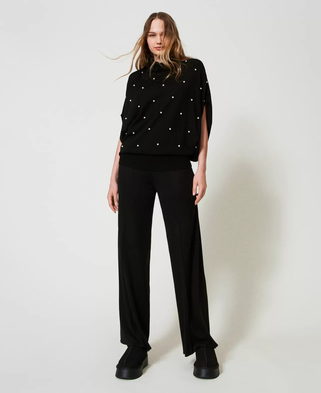 TWINSET Milano Palazzohose Aus Wollmischung
