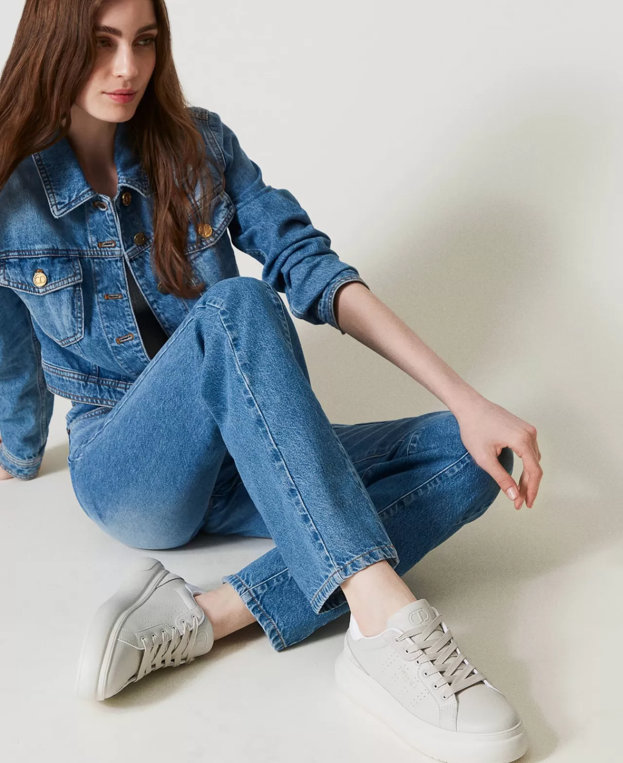 TWINSET Milano Perforierter Sneaker Mit Logo