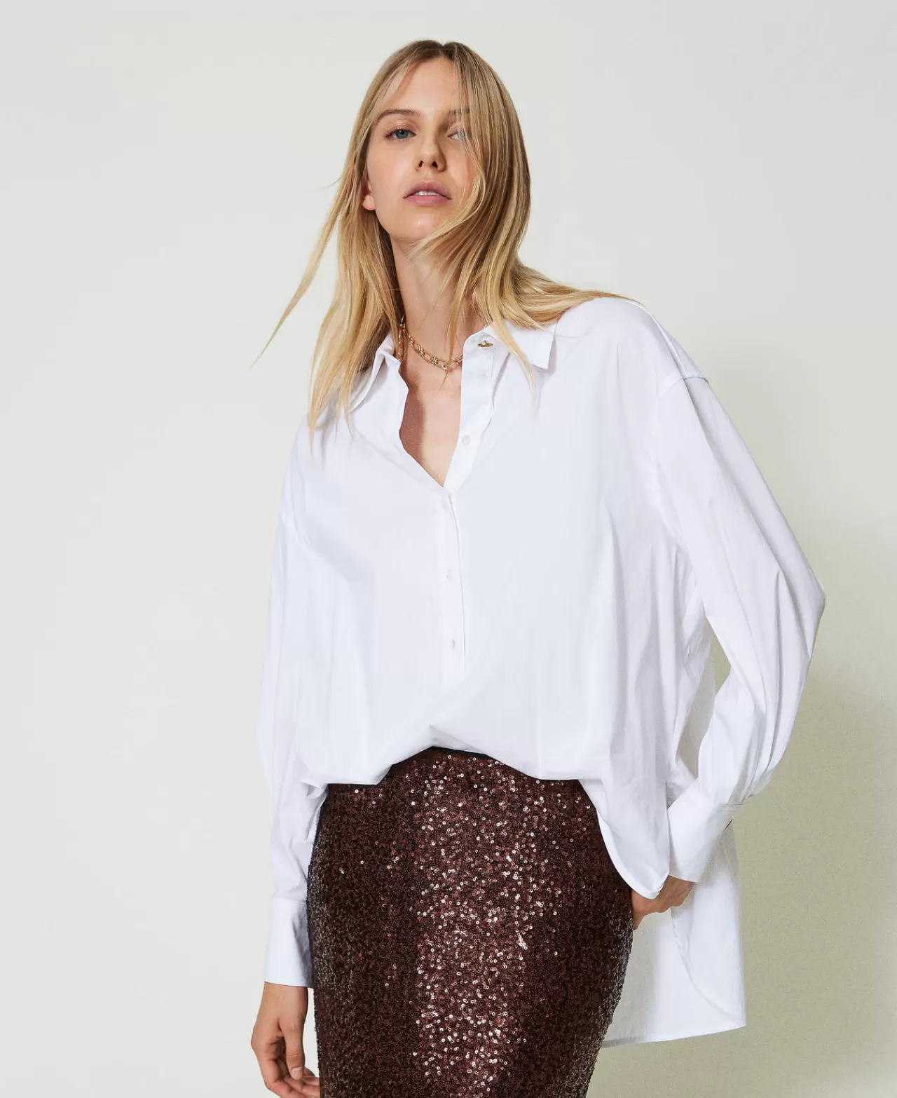TWINSET Milano Polobluse Aus Popeline