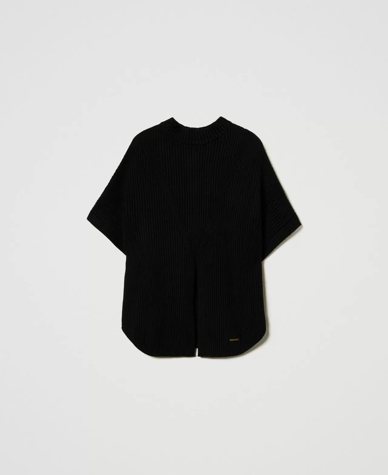 TWINSET Milano Poncho-Pullover Mit Rippenmuster