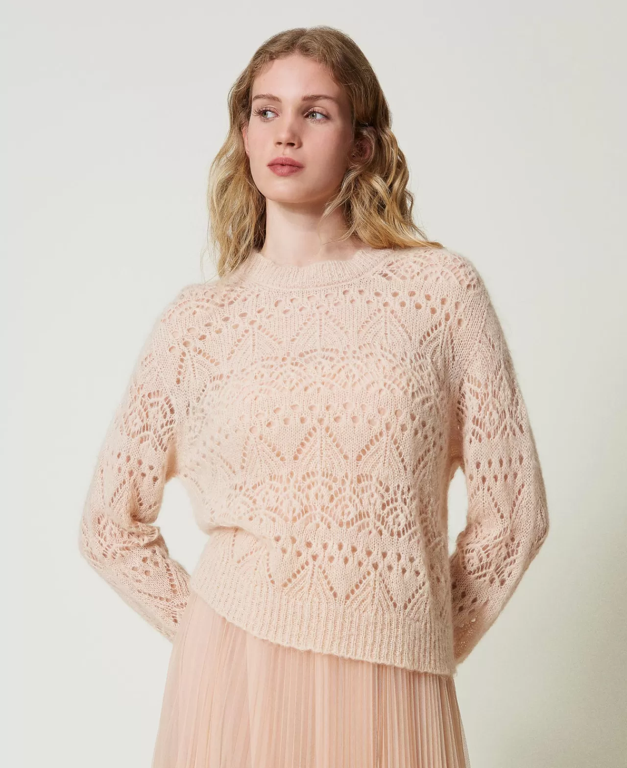 TWINSET Milano Pullover Aus Mohairmischung Mit Mustermix