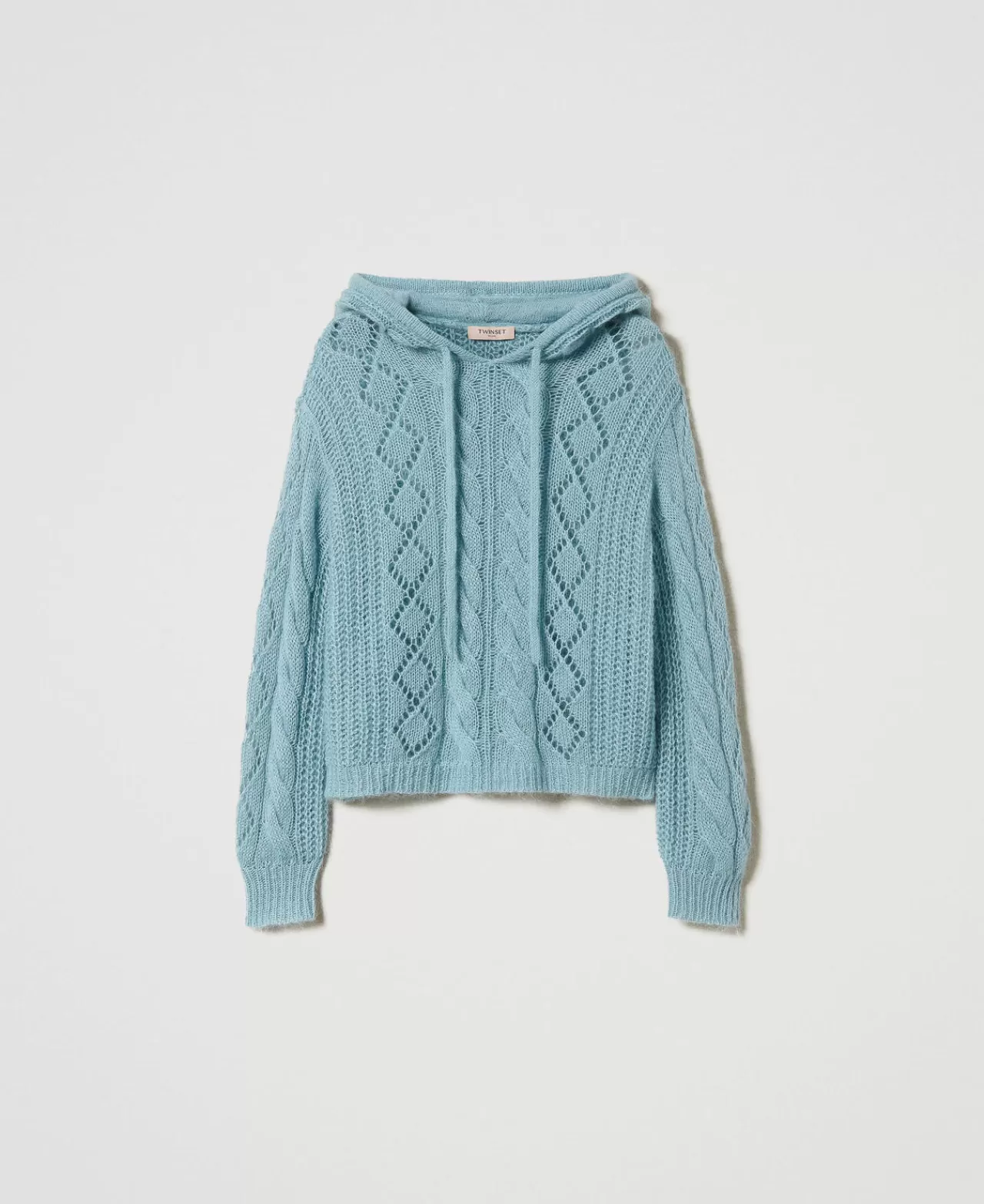 TWINSET Milano Pullover Aus Wolle Und Mohair Mit Kapuze