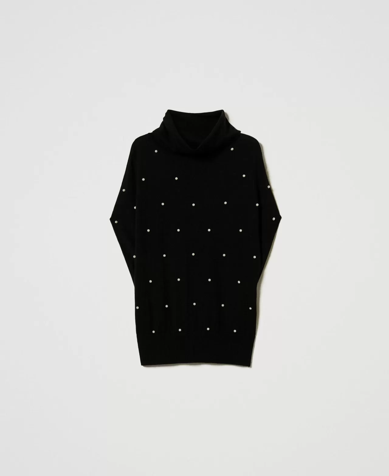 TWINSET Milano Pullover Aus Wollmischung Mit Aufgestickten Perlen