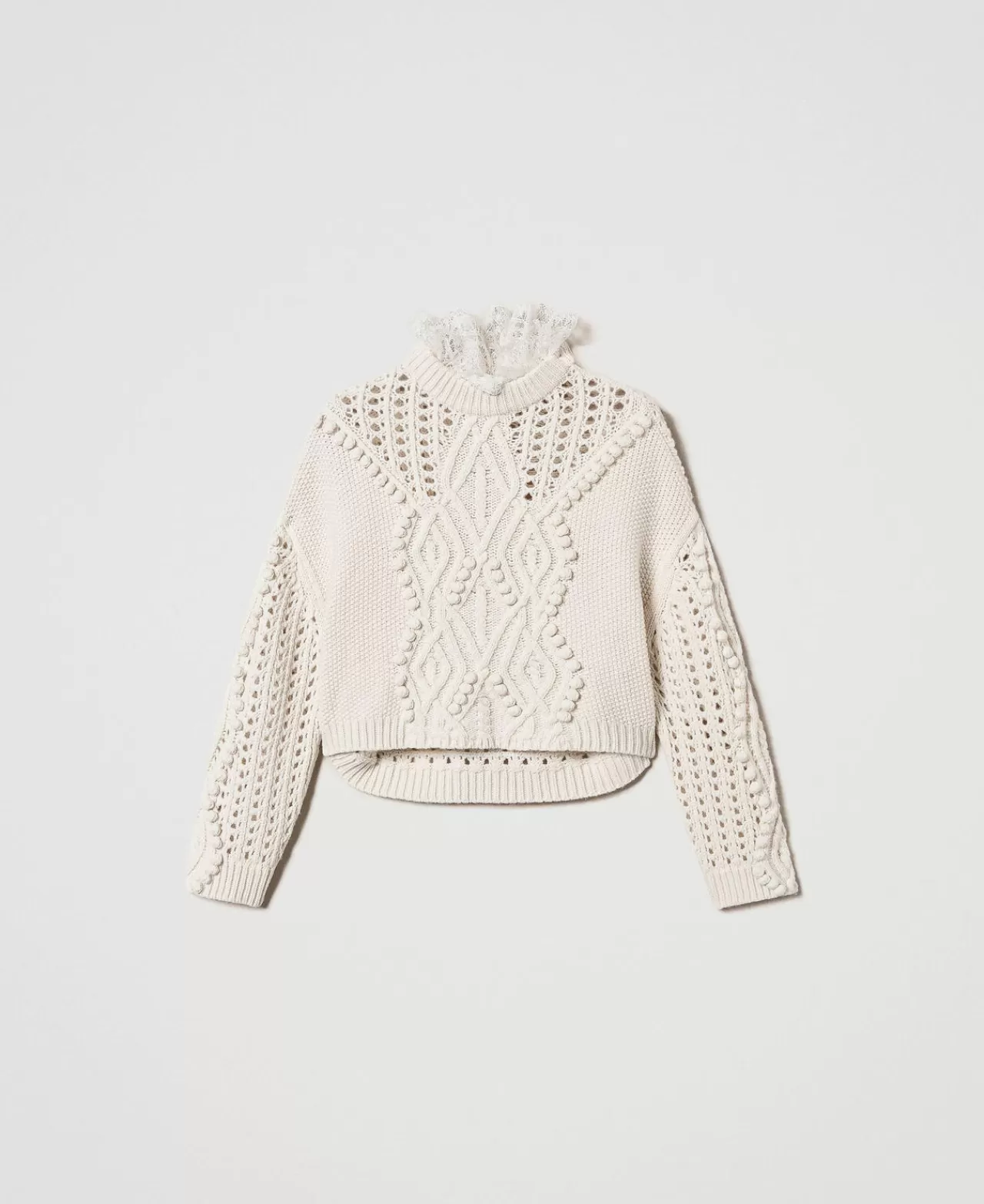 TWINSET Milano Pullover Aus Wollmischung Mit Mustermix