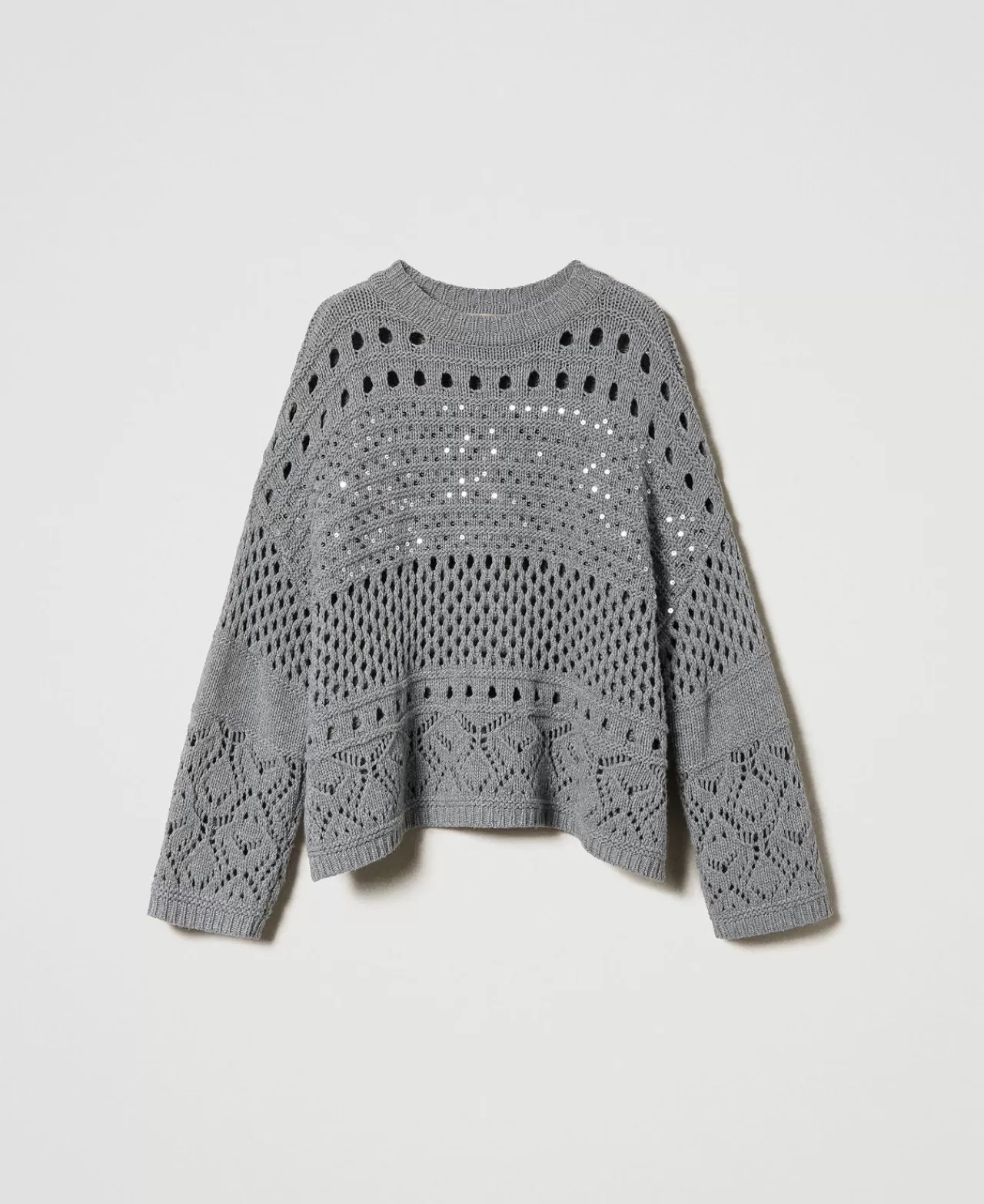 TWINSET Milano Pullover Aus Wollmischung Mit Pailletten