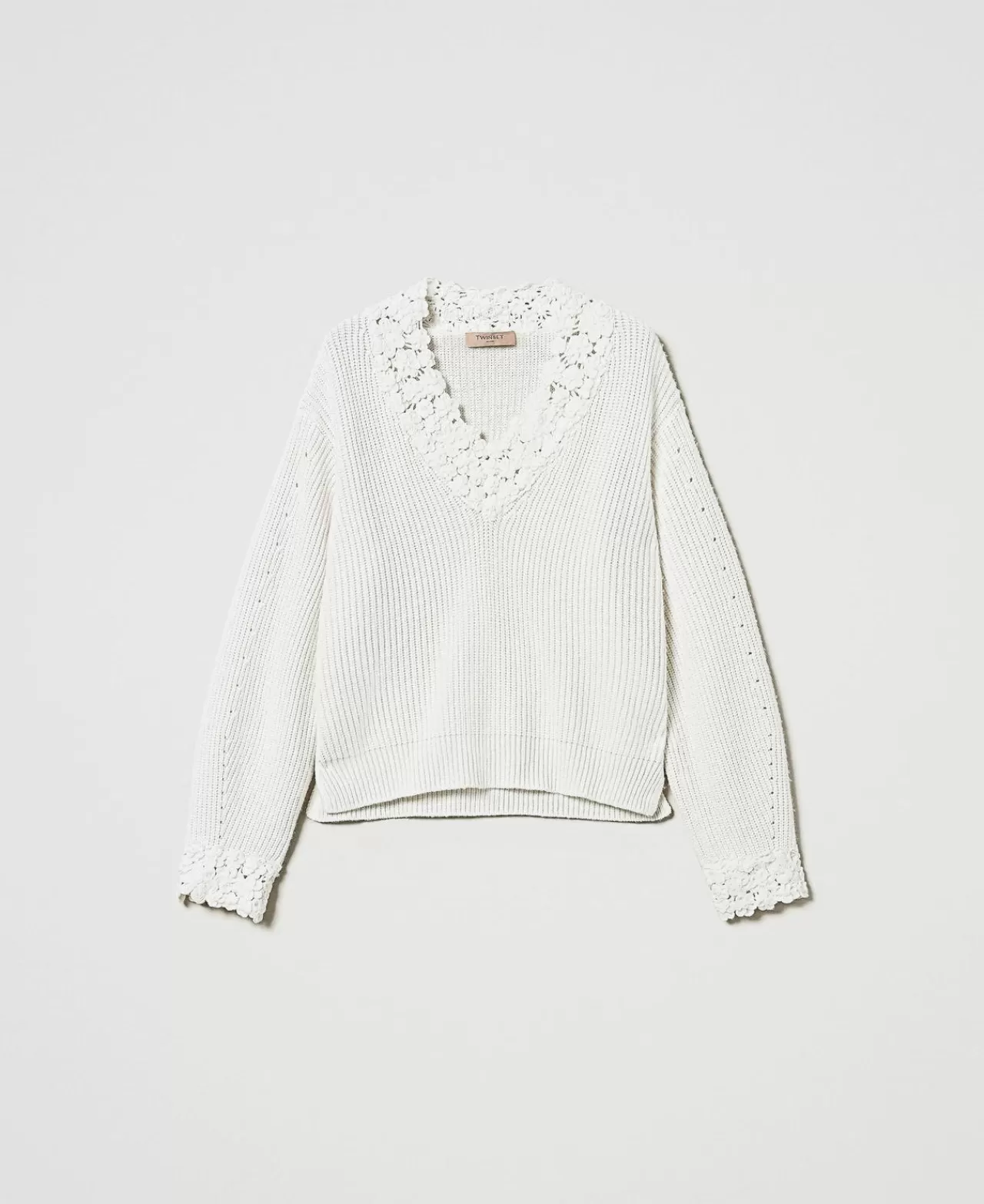 TWINSET Milano Pullover Aus Wollmischung Mit Stickerei