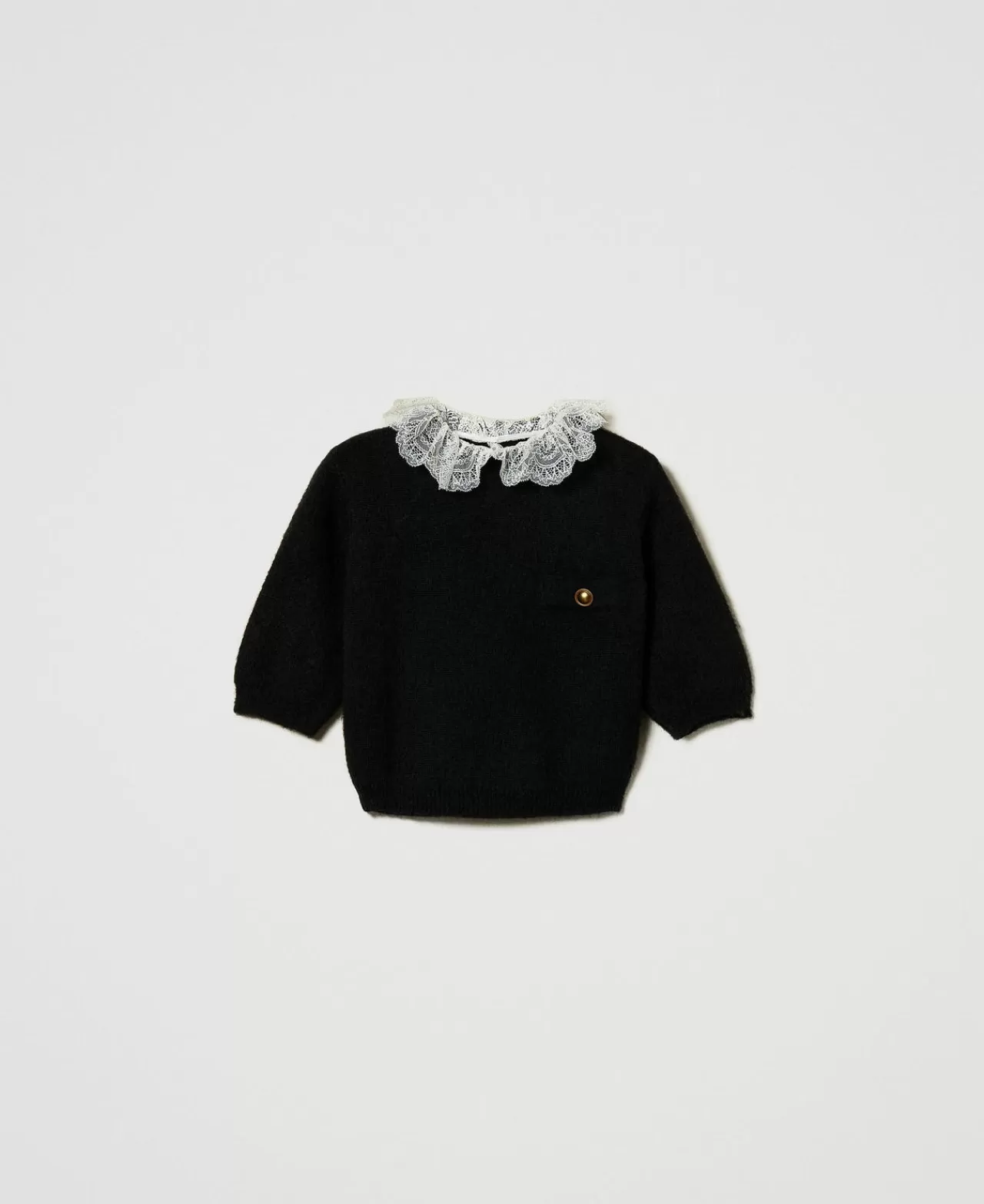 TWINSET Milano Pullover „Charlotte“ Aus Mohairmischung Mit Spitze