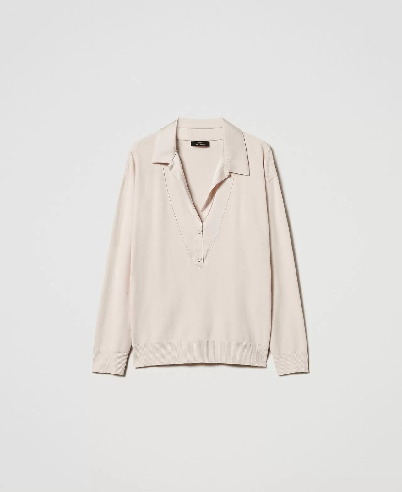 TWINSET Milano Pullover Mit Satinkragen