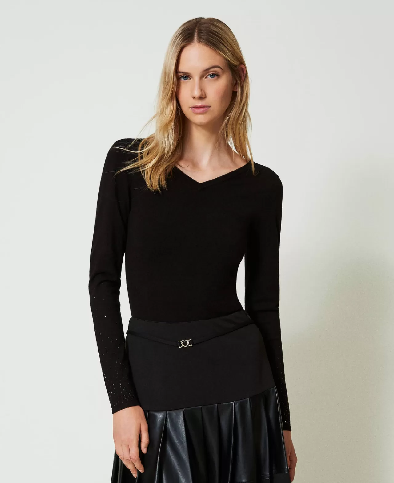 TWINSET Milano Pullover Mit Strass Im Dégradé