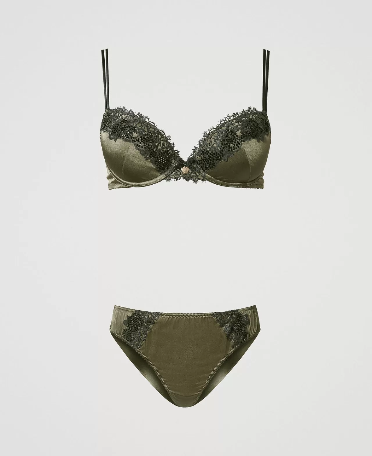 TWINSET Milano Push-up-BH Und Brazilian-Slip Aus Seide