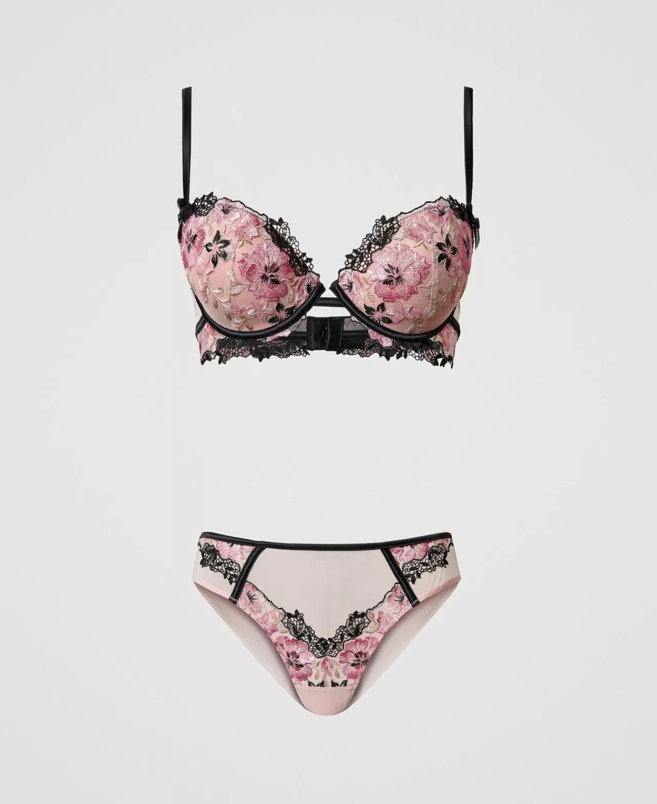 TWINSET Milano Push-up-BH Und Slip Mit Stickerei