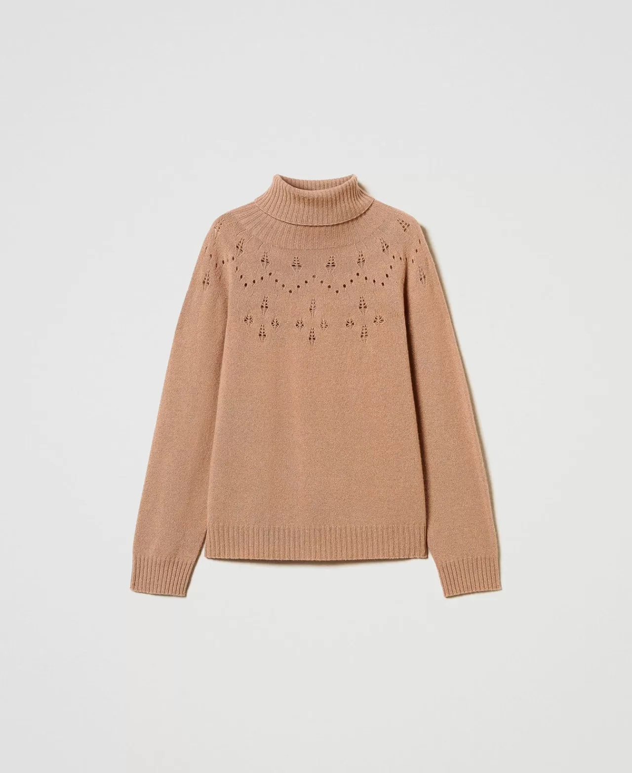 TWINSET Milano Rollkragenpullover Aus Wolle-Lurex-Mischung