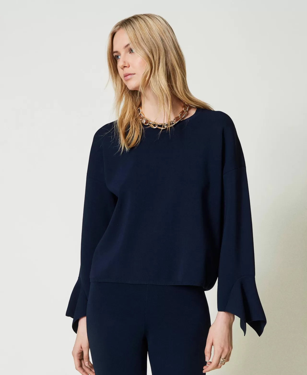 TWINSET Milano Rundhalspullover Mit Volants