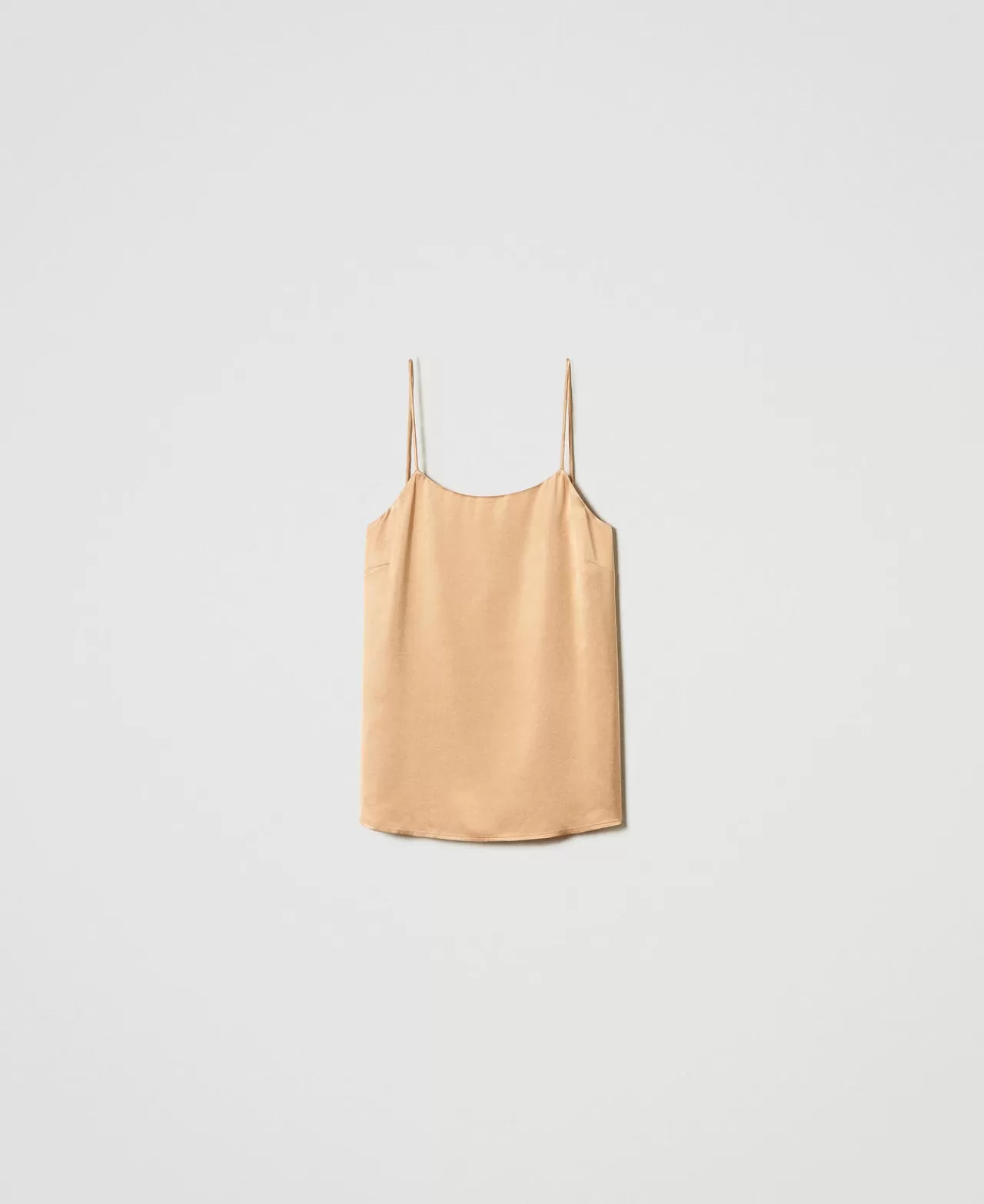 TWINSET Milano Satintop Mit Geradem Ausschnitt