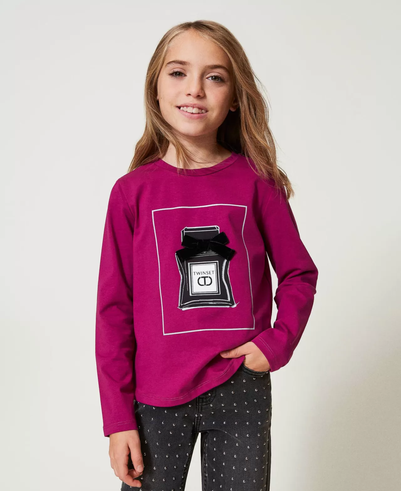 TWINSET Milano Shirt Mit Print Und Glitzer