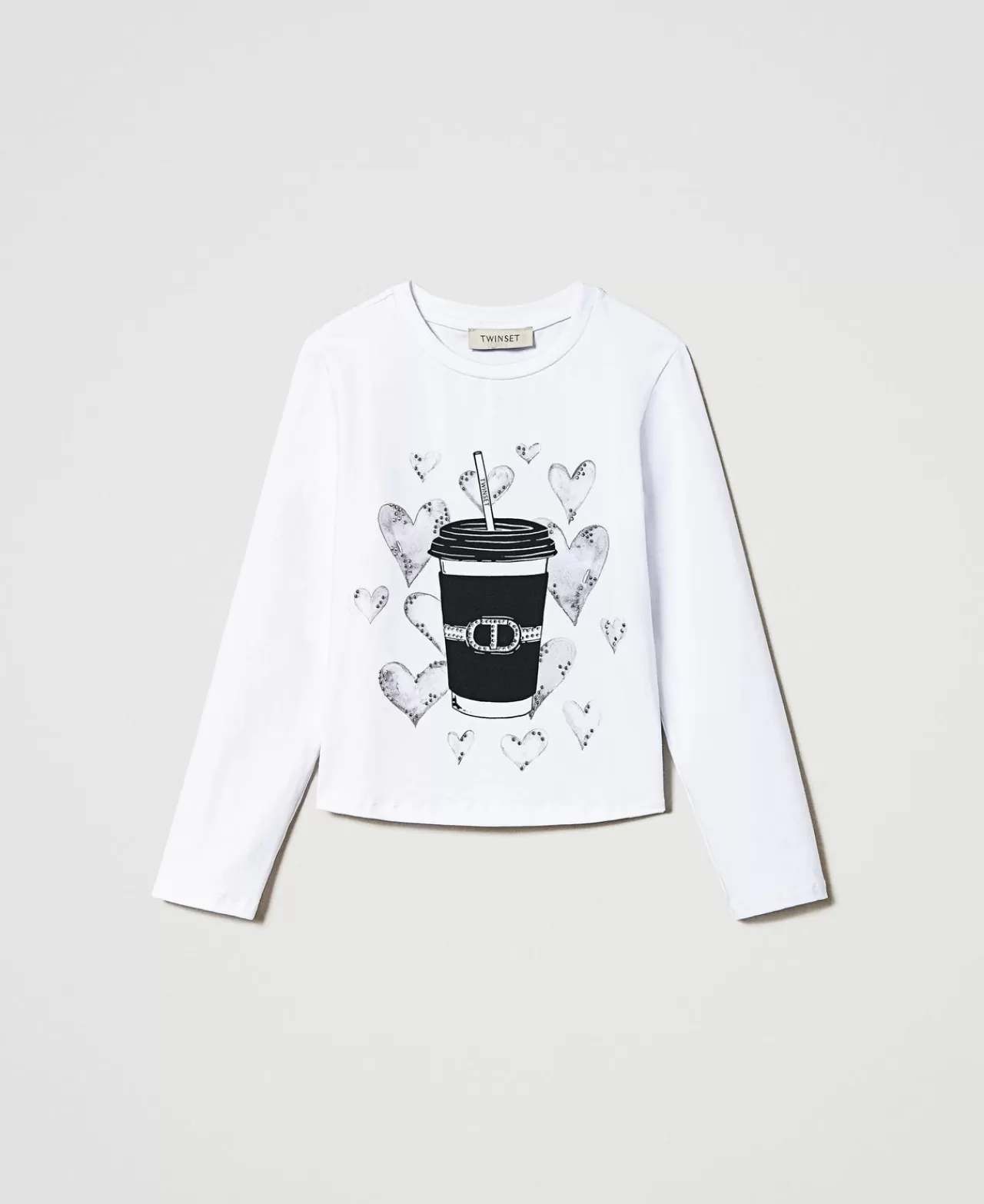 TWINSET Milano Shirt Mit Print Und Strass
