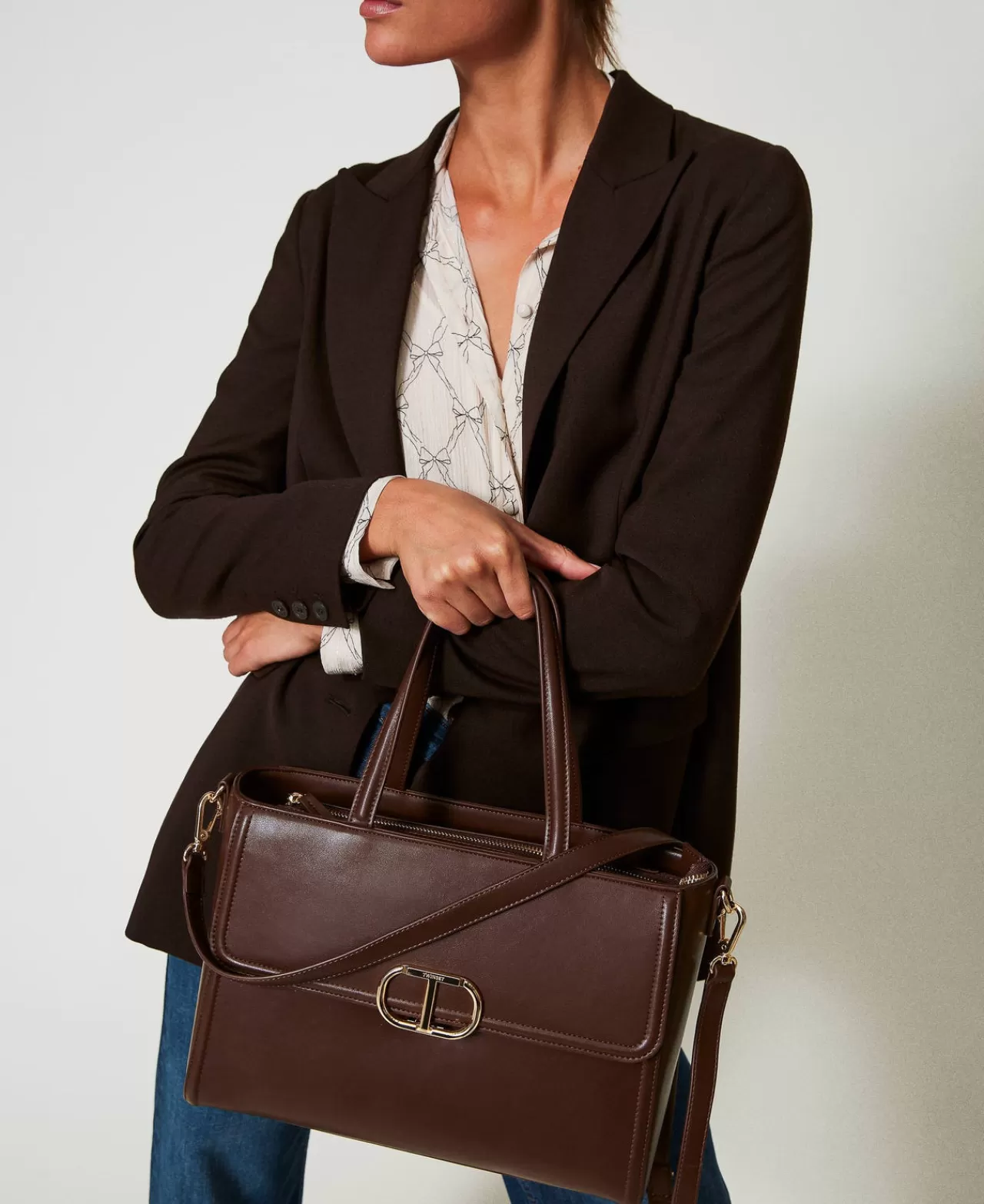 TWINSET Milano Shopper „Brera“ Mit „Oval T“-Schließe