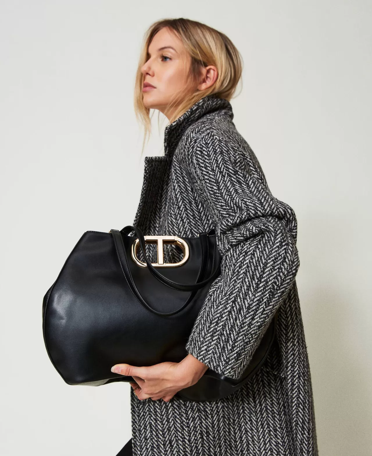 TWINSET Milano Shopper „Lila“ Mit „Oval T“-Griff