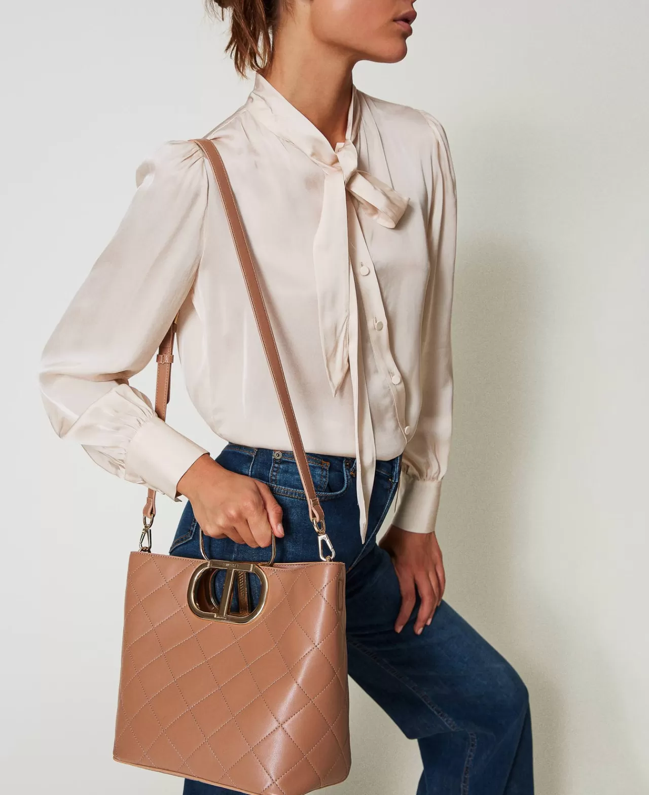 TWINSET Milano Shopper „Lila“ Mit Steppmotiv Und „Oval T“-Griff