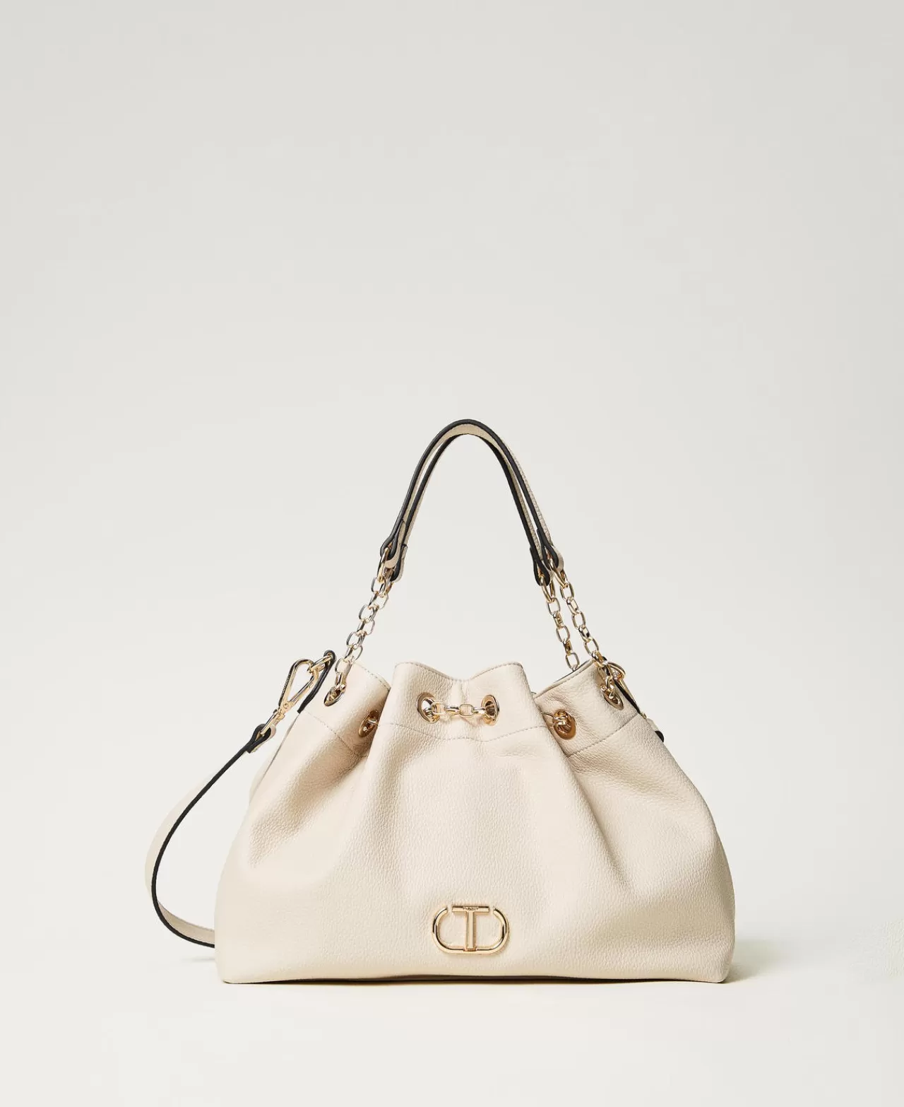 TWINSET Milano Shopper Mit Oval T Und Durchlaufenden Henkeln