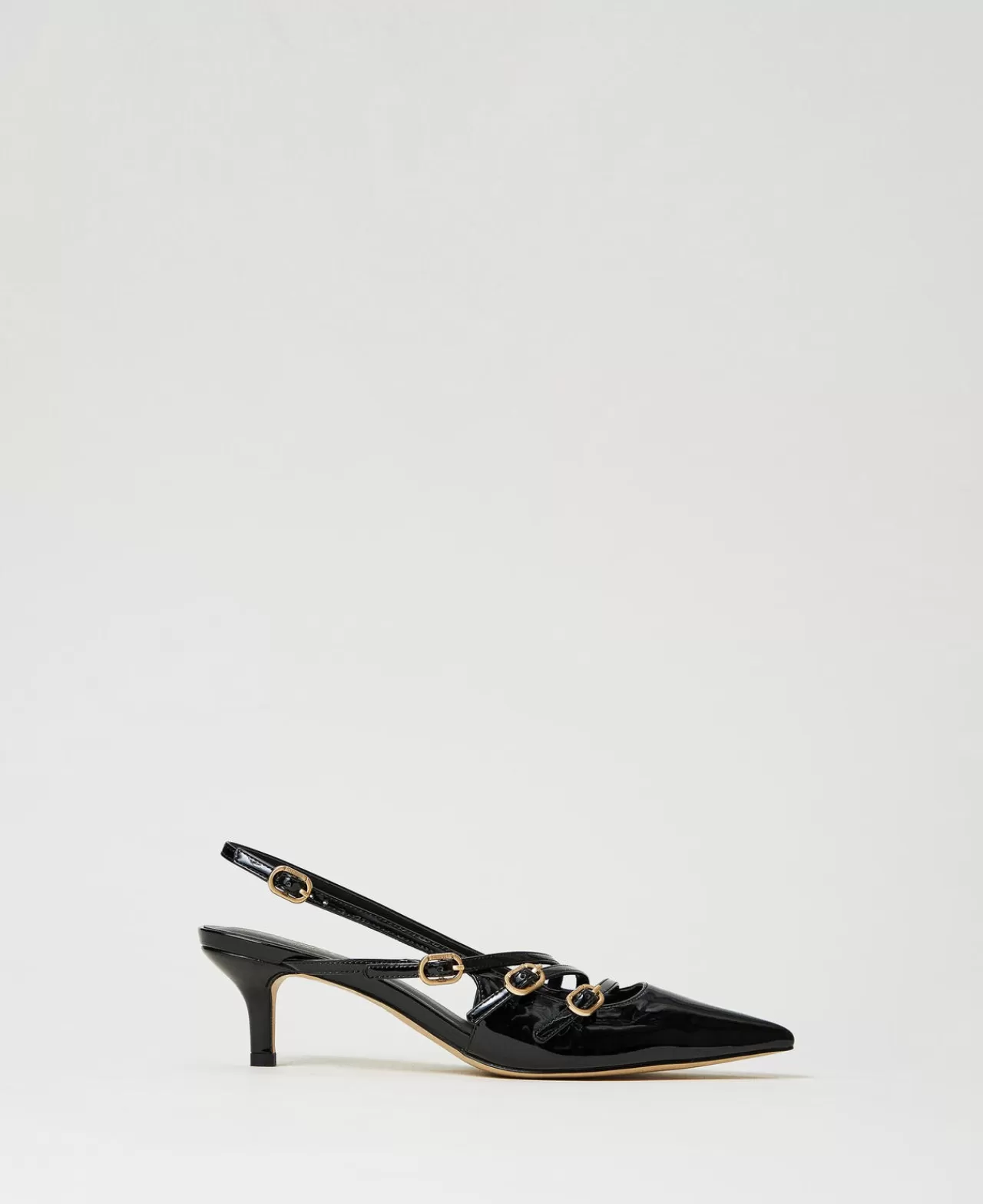 TWINSET Milano Slingback-Pumps In Lackoptik Mit Riemchen