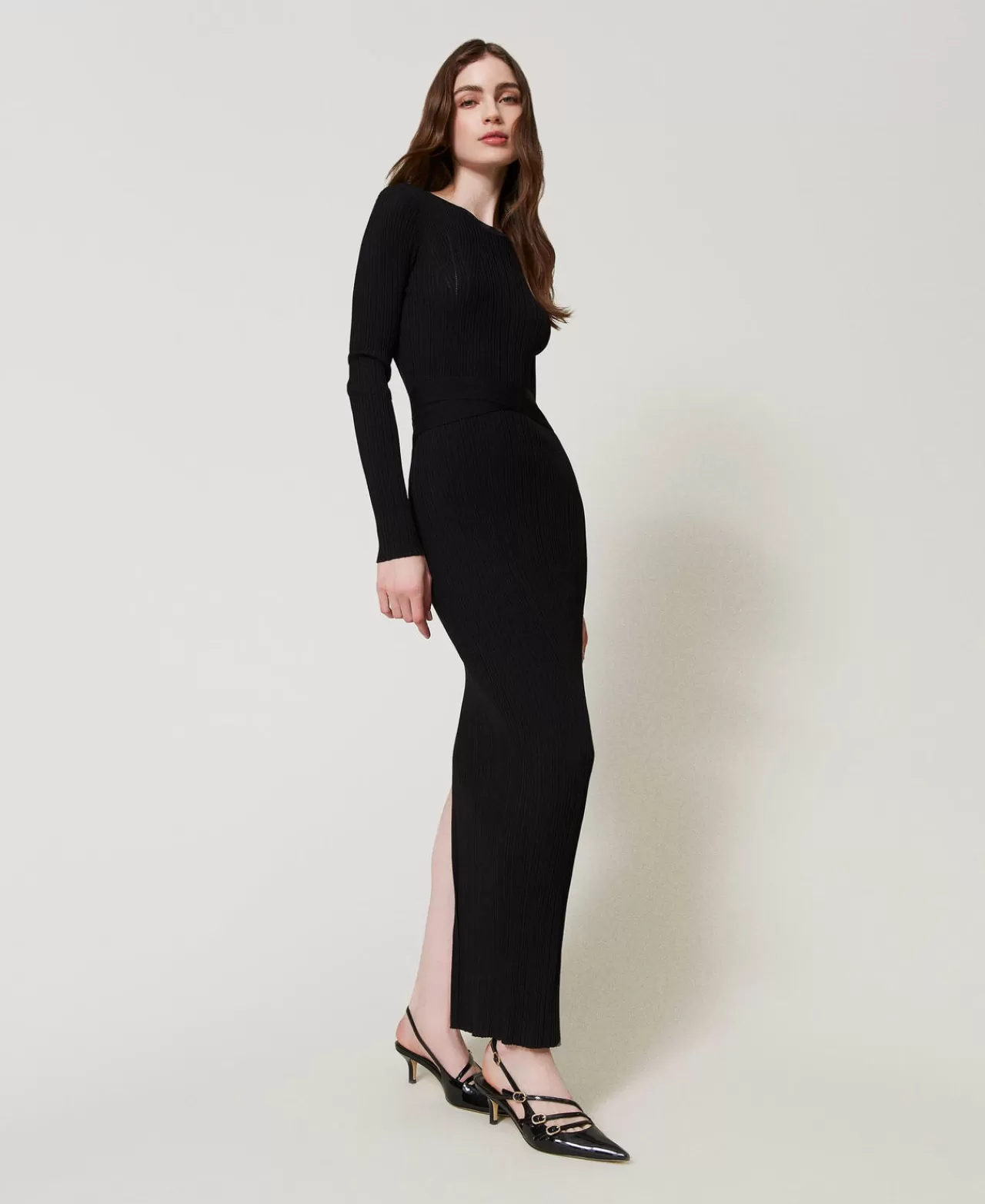 TWINSET Milano Slingback-Pumps In Lackoptik Mit Riemchen