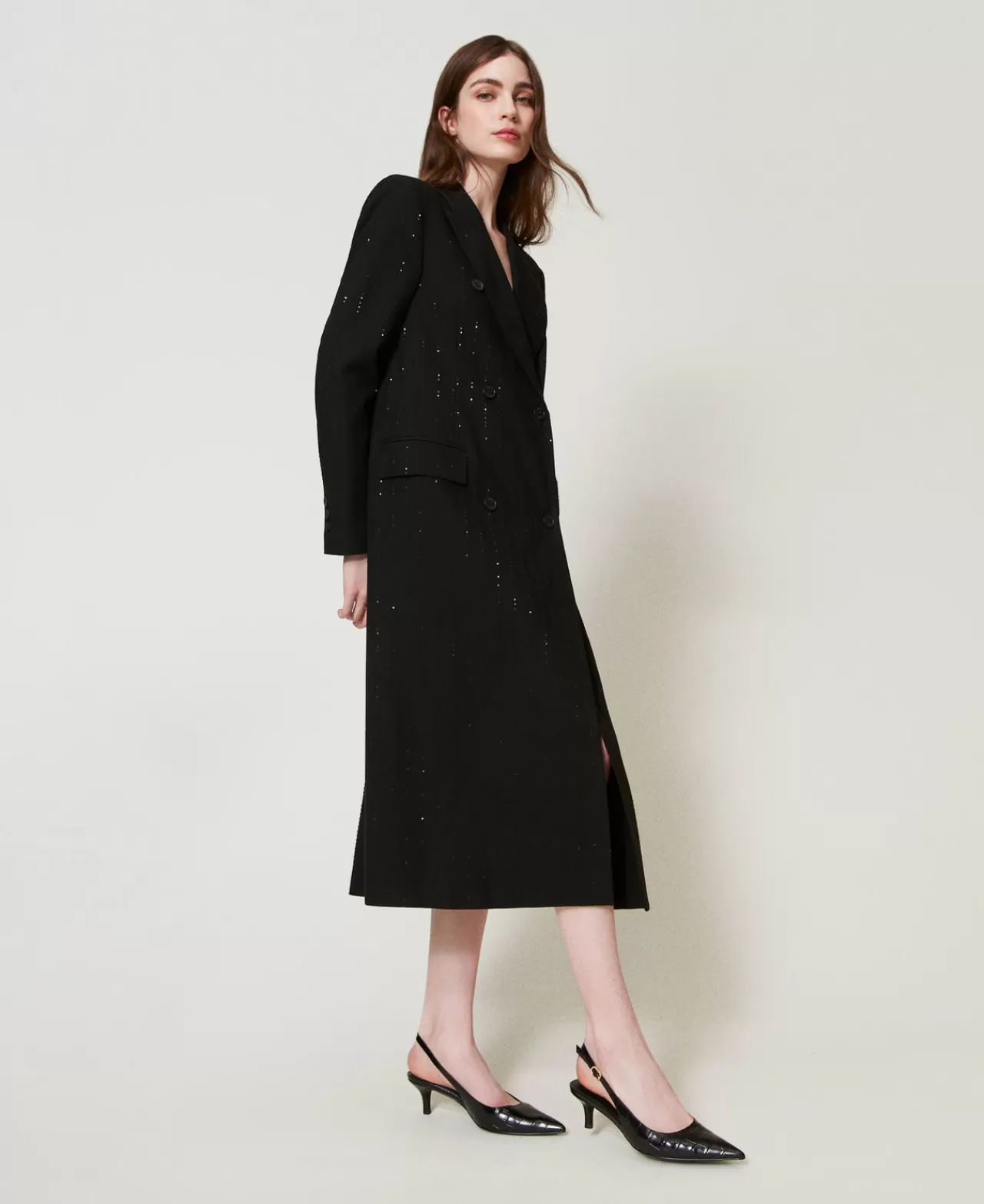 TWINSET Milano Slingback-Pumps Mit Krokoprägung