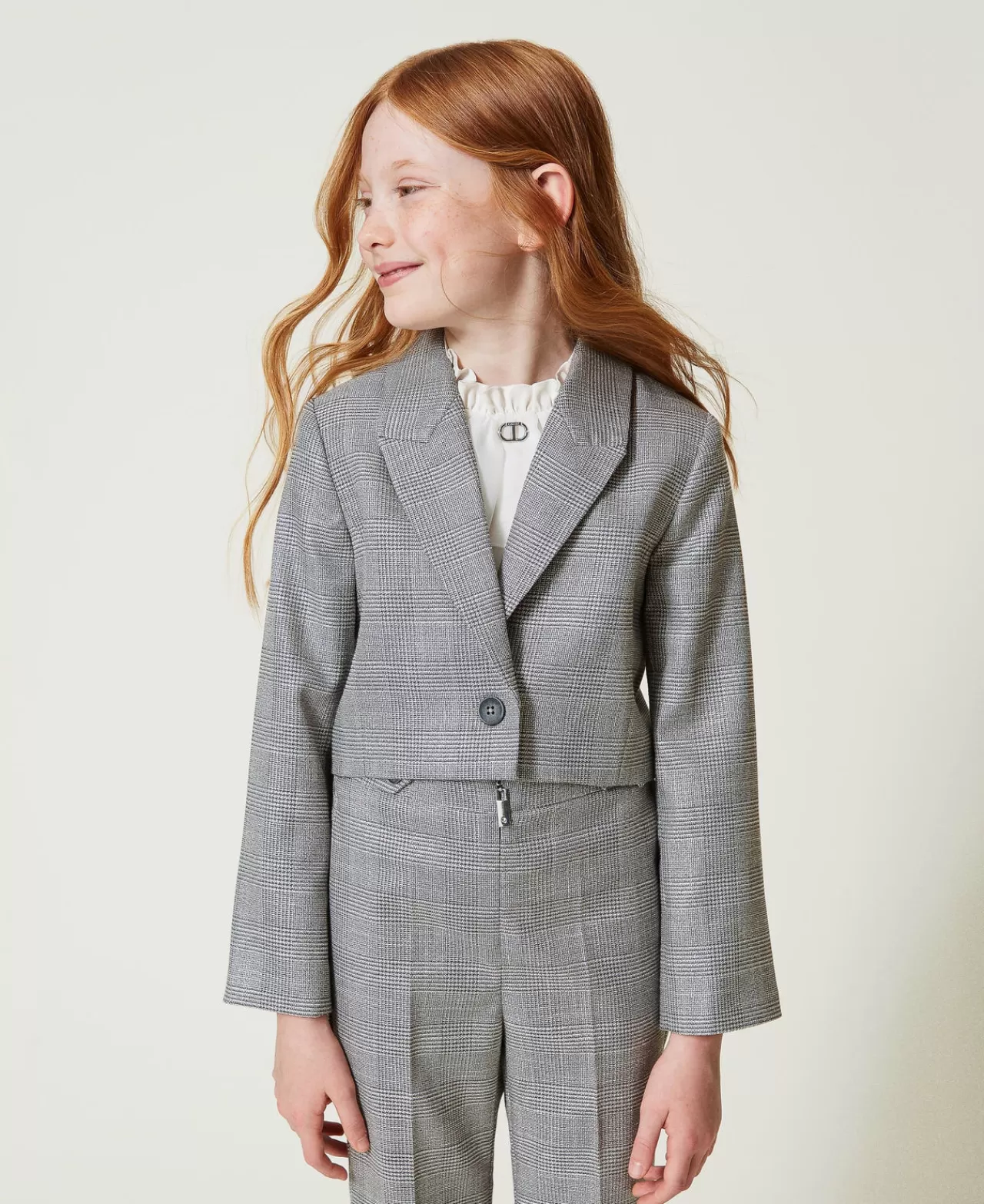 TWINSET Milano Spenzer Mit Prince-of-Wales-Muster