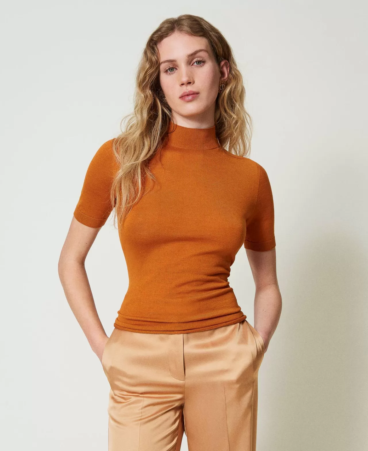 TWINSET Milano Stehkragenpullover Aus Seide Und Kaschmir