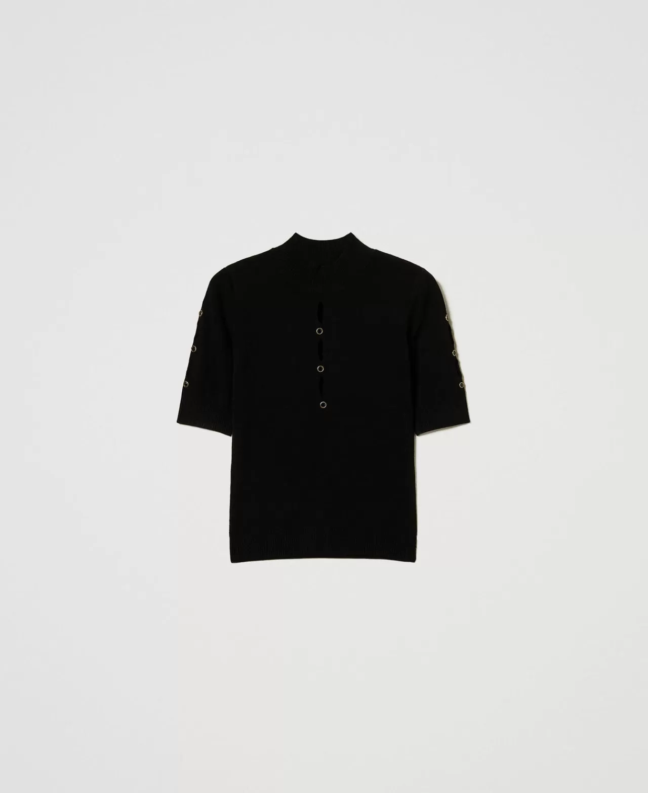 TWINSET Milano Stehkragenpullover Mit Cut-outs Und Nieten