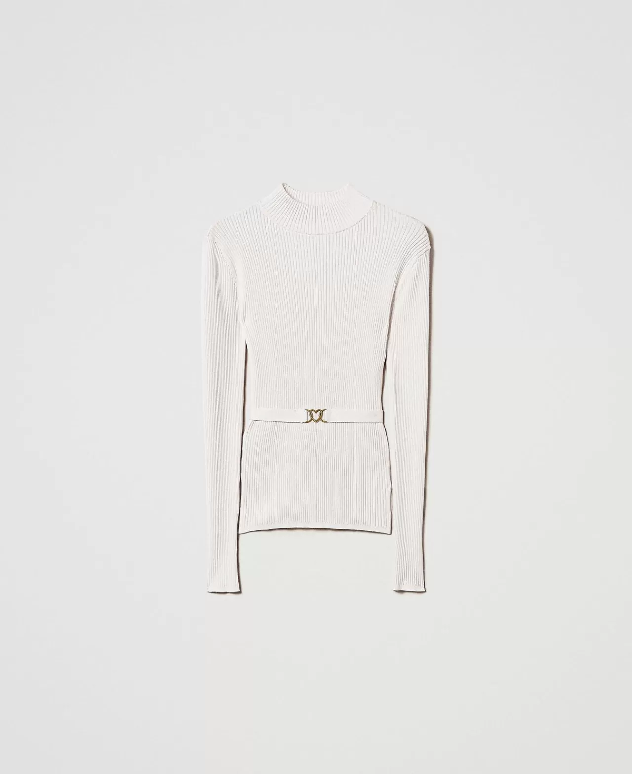 TWINSET Milano Stehkragenpullover Mit Gürtel