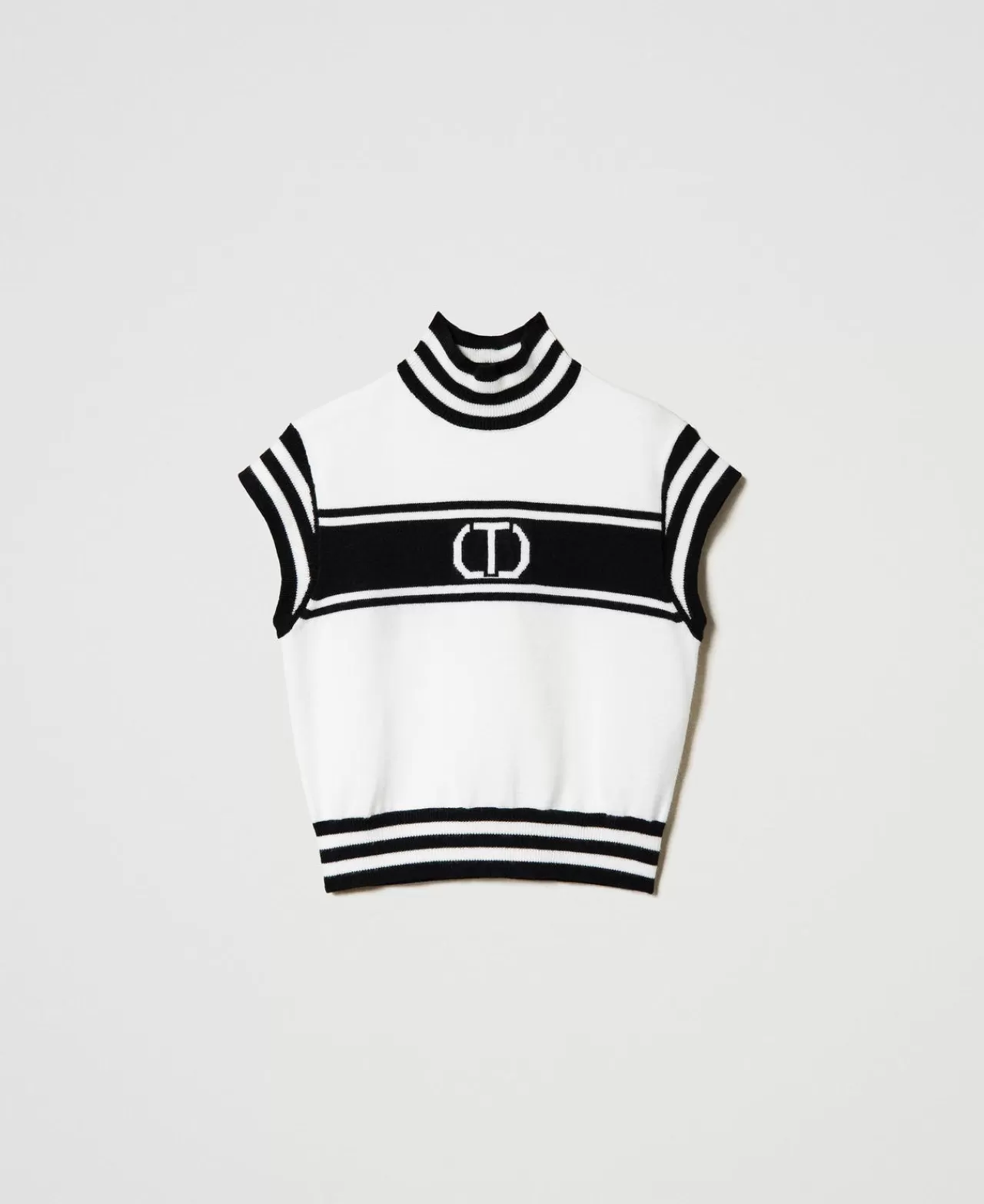 TWINSET Milano Stehkragenpullover Mit Oval T Aus Jacquard